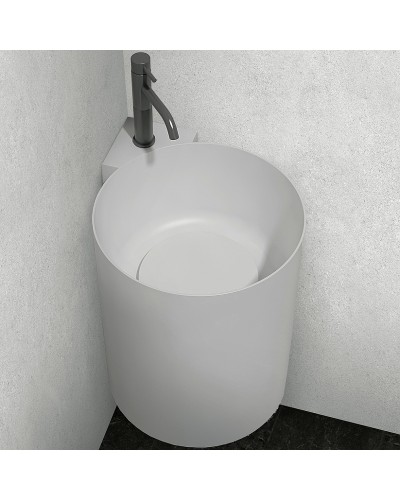 Раковина Abber Stein 42 AS2625 угловая Белая матовая