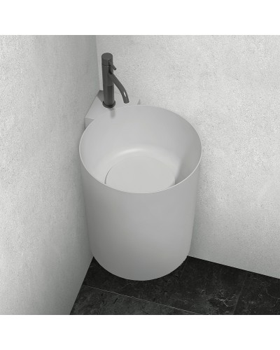 Раковина Abber Stein 42 AS2625 угловая Белая матовая