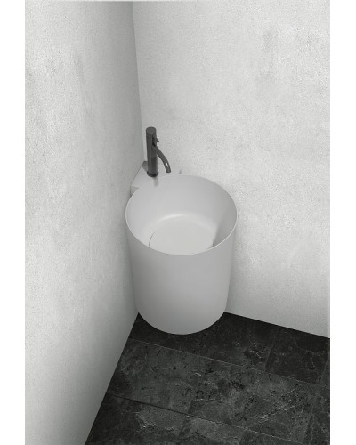 Раковина Abber Stein 42 AS2625 угловая Белая матовая