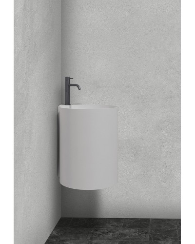 Раковина Abber Stein 42 AS2625 угловая Белая матовая