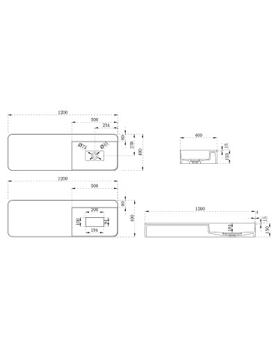 Раковина Abber Stein 120 AS2627-1.2 Белая матовая