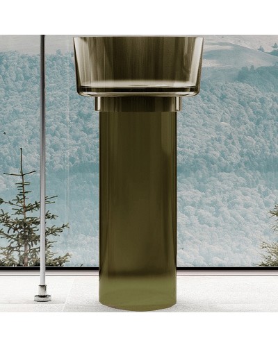 Раковина Abber Kristall 45 AT2702Vesuvian-H Оливковая