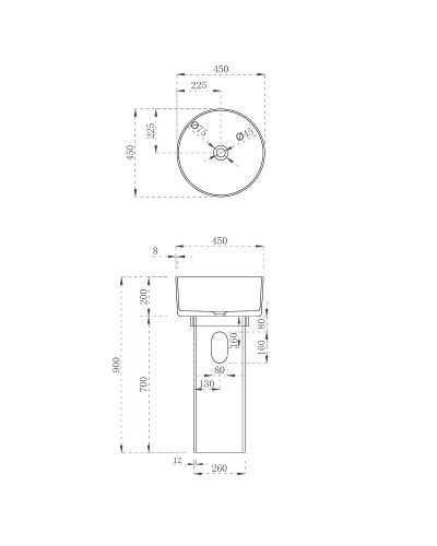 Раковина Abber Kristall 45 AT2702Vesuvian-H Оливковая