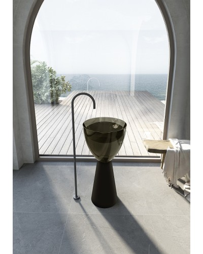 Раковина Abber Kristall 45 AT2703Black-Vesuvian Черная Оливковая