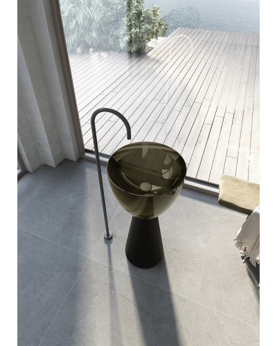 Раковина Abber Kristall 45 AT2703Black-Vesuvian Черная Оливковая