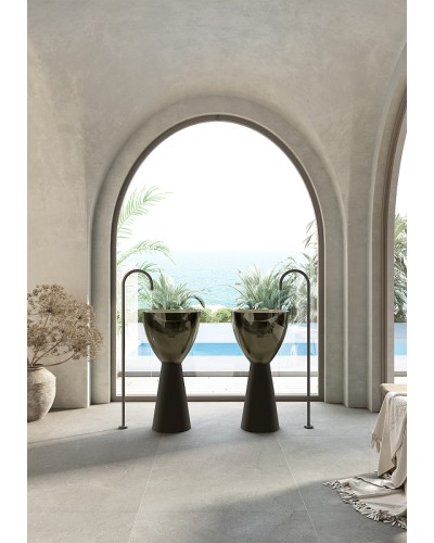 Раковина Abber Kristall 45 AT2703Black-Vesuvian Черная Оливковая