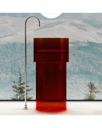 Раковина Abber Kristall 45 AT2701Rubin-H Красная