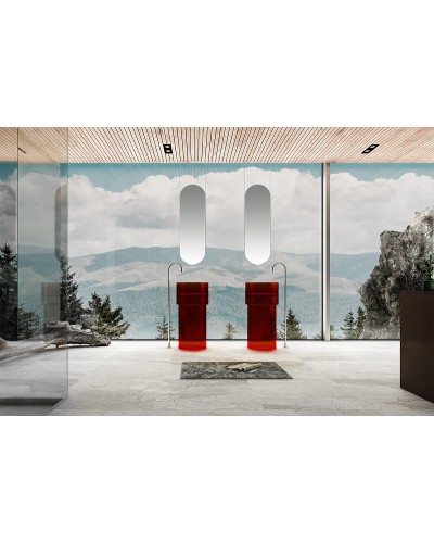 Раковина Abber Kristall 45 AT2701Rubin-H Красная