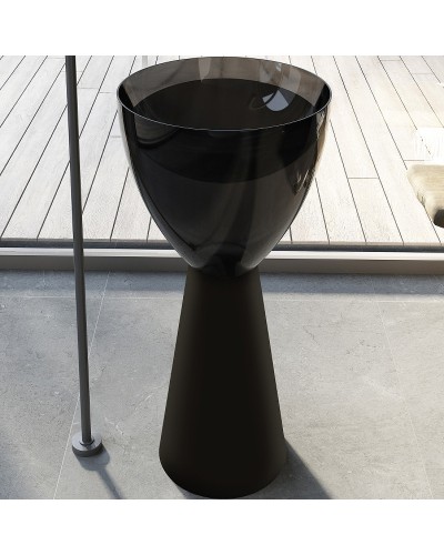 Раковина Abber Kristall 45 AT2703Onyx-Black Черная глянцевая Черная матовая