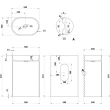 Раковина Abber Stein 58 AS2550-H Белая матовая