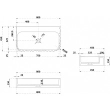 Раковина Abber Stein 80 AS2652-0.8 Белая матовая