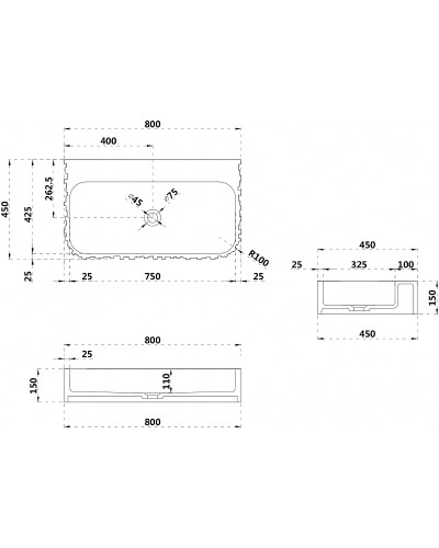 Раковина Abber Stein 80 AS2652-0.8 Белая матовая