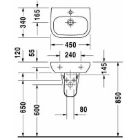 Раковина Duravit D-code 45 07054500002 Белая