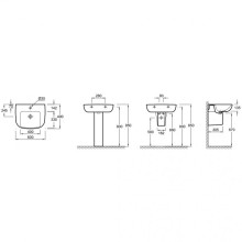 Раковина Jacob Delafon Odeon Up 60 E4736-00 Белая
