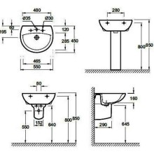 Раковина Jacob Delafon Patio 55 E4158NG-00 Белая