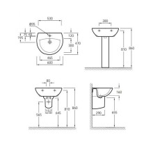 Раковина Jacob Delafon Patio 60 E4159NG-00 Белая