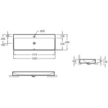 Раковина Jacob Delafon Vox 120 EVA112-00 Белая