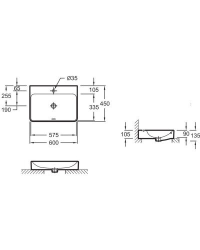 Раковина Jacob Delafon Vox 60 EVD112-00 Белая