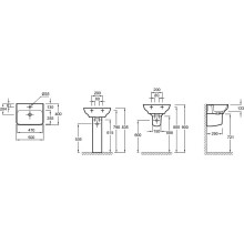 Раковина Jacob Delafon Struktura 50 EGF112-00 Белая