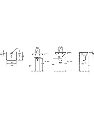 Раковина Jacob Delafon Struktura 50 EGF112-00 Белая
