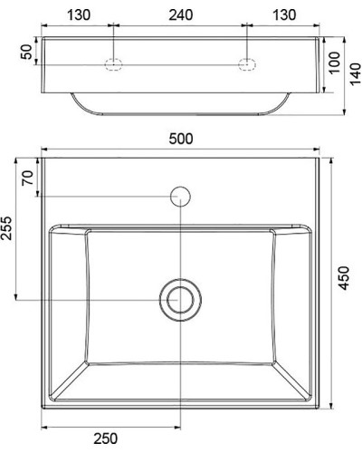 Раковина Ravak Natural 50 XJO01250000 Белая