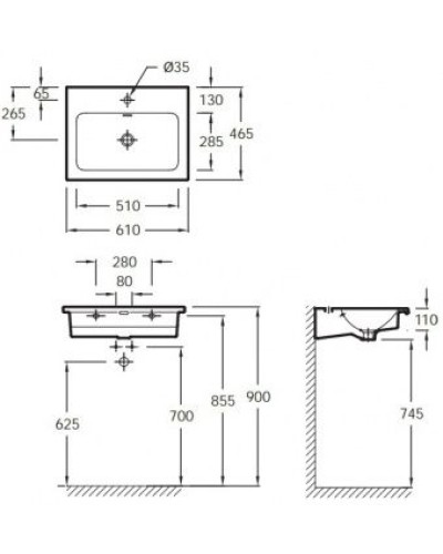 Раковина Jacob Delafon Vox 60 EXAF112-00 Белая