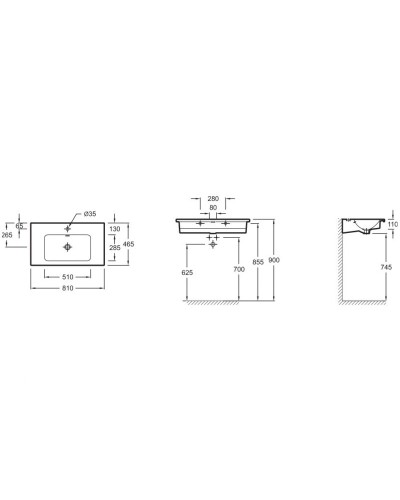 Раковина Jacob Delafon Vox 80 EXAE112-Z-00 Белая