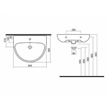 Раковина Kolo Nova Pro 60 M31160000 Белая
