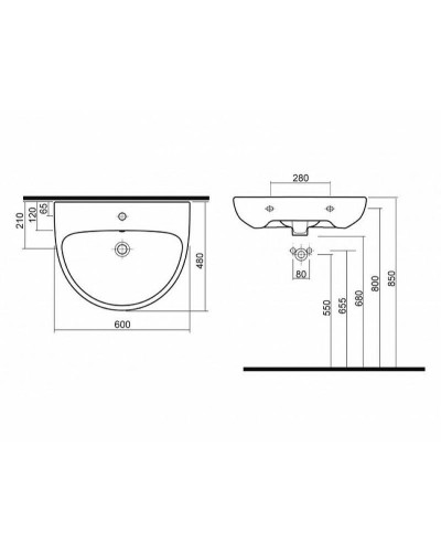 Раковина Kolo Nova Pro 60 M31160000 Белая