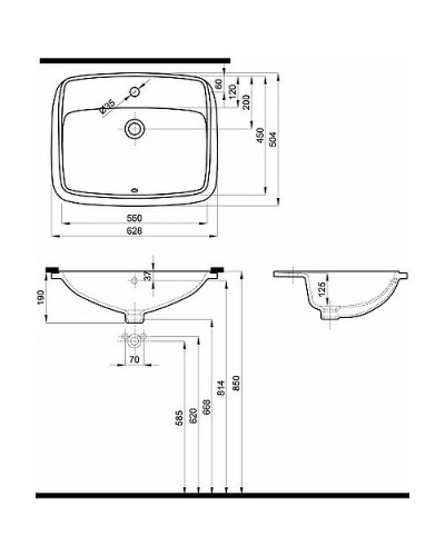 Раковина Kolo Nova Pro 63 M31858000 Белая