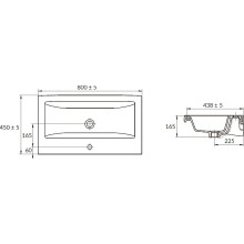 Раковина Cersanit Como 80 S-UM-COM80/1-w подвесная Белая