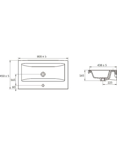 Раковина Cersanit Como 80 S-UM-COM80/1-w подвесная Белая