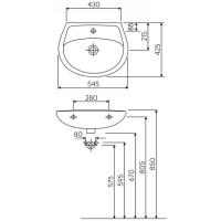 Раковина Kolo Idol 55 M1115500U Белая