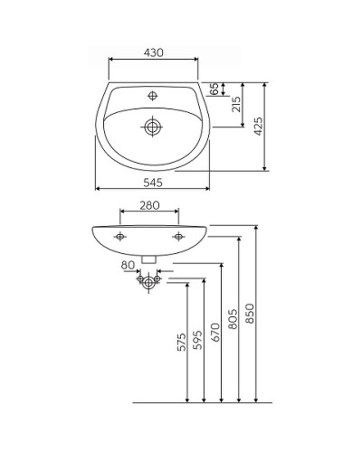 Раковина Kolo Idol 55 M1115500U Белая