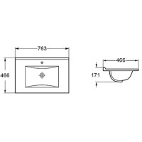 Раковина 76,3х46,6 см Vincea VBS-13975