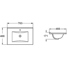 Раковина 76,3х46,6 см Vincea VBS-13975