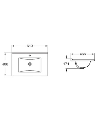 Раковина 61,3х46,6 см Vincea VBS-13960MA
