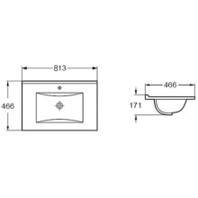 Раковина 81,3х46,6 см Vincea VBS-13980MA