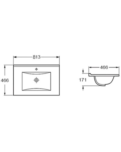 Раковина 81,3х46,6 см Vincea VBS-13980MA