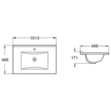 Раковина 101,3х46,6 см Vincea VBS-13100MA