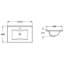 Раковина 101,3х46,6 см Vincea VBS-13100MA