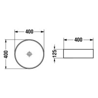 Раковина 40х40 см Vincea VBS-5GL01