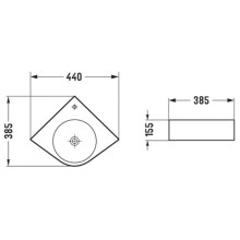 Раковина 44х38,5 см Vincea VBS-502