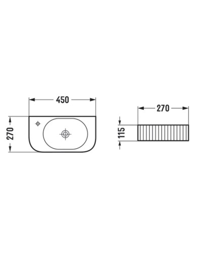 Раковина 45х27 см Vincea VBS-503