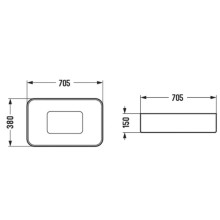 Раковина 70,5х38 см Vincea VBS-50470