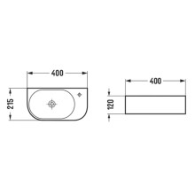 Раковина 40х21,5 см Vincea VBS-506R
