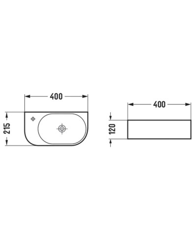 Раковина 40х21,5 см Vincea VBS-506L
