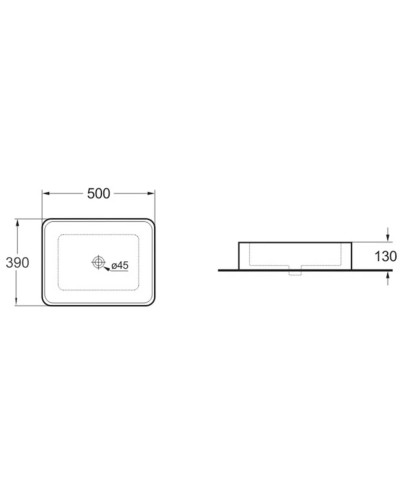 Раковина 50х39 см Vincea VBS-105MA
