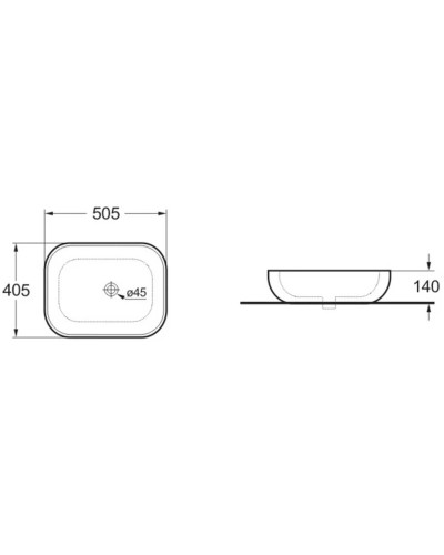 Раковина 50,5х40,5 см Vincea VBS-101MC