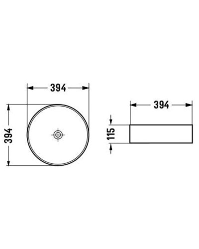 Раковина 39,4х39,4 см Vincea VBS-216MA